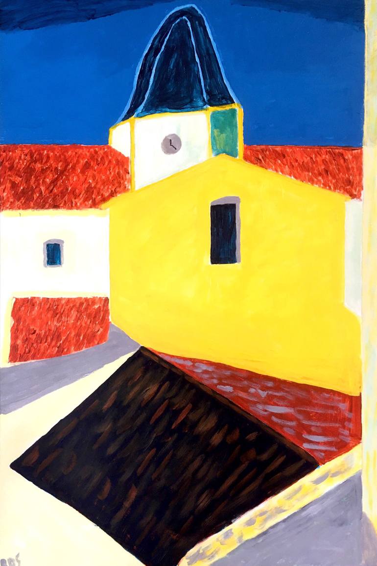 Original Architecture Painting by Alastair Smith | Abstract Art on Canvas | Pueblo