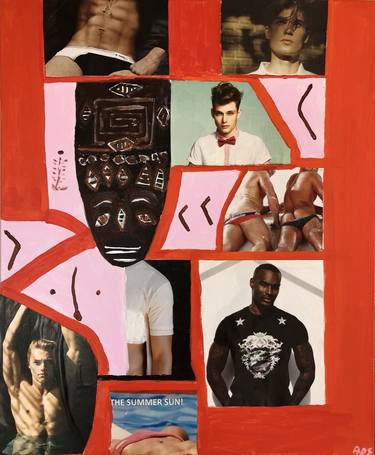 Original Dada Men Collage by Alastair Smith