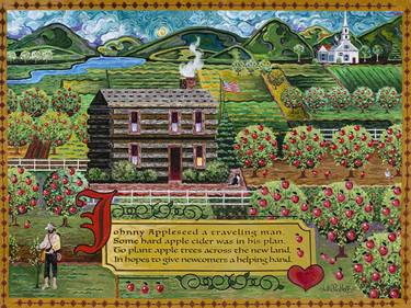 Original Folk Rural life Paintings by Julie Pace Hoff