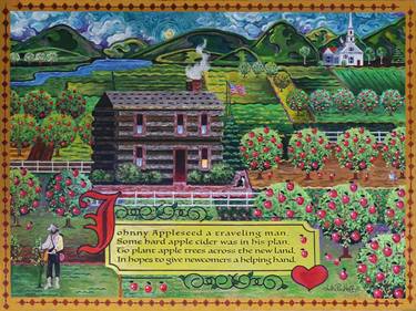 Original Folk Rural life Paintings by Julie Pace Hoff