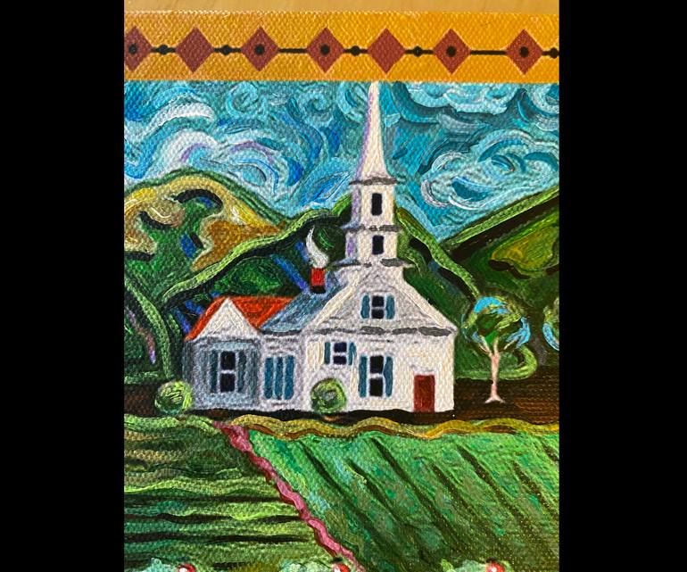 Original Folk Rural life Painting by Julie Pace Hoff