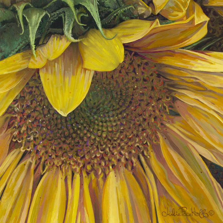 Sunflower 1 Painting by Julie Pace Hoff | Saatchi Art