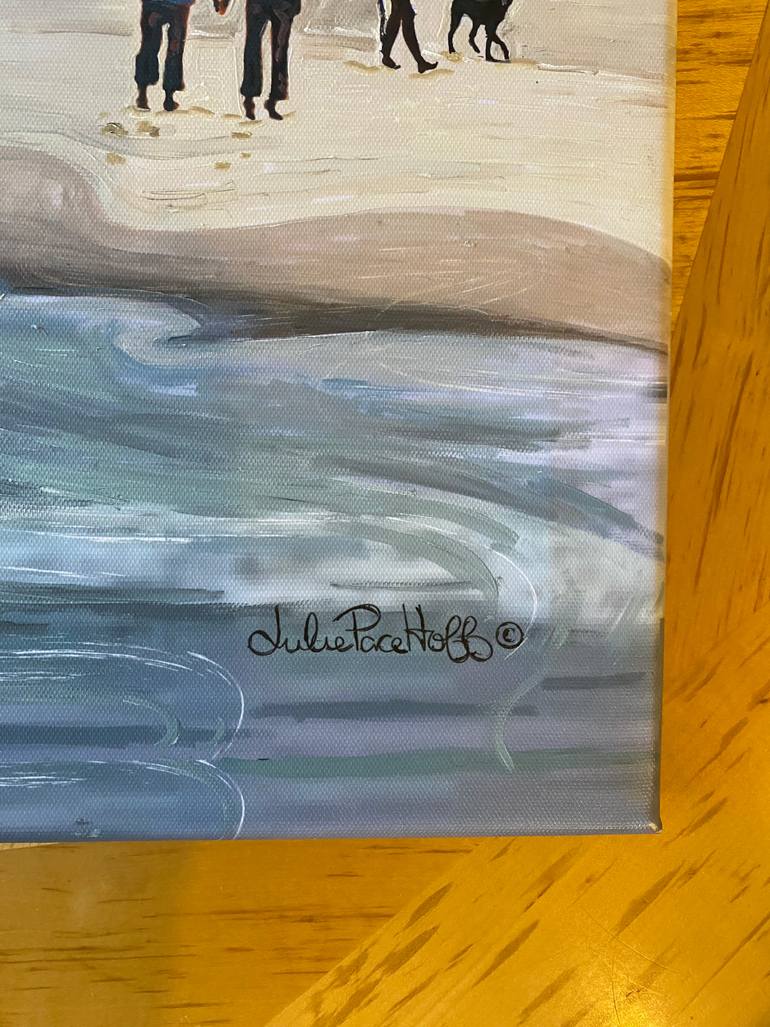 Original Folk Beach Painting by Julie Pace Hoff
