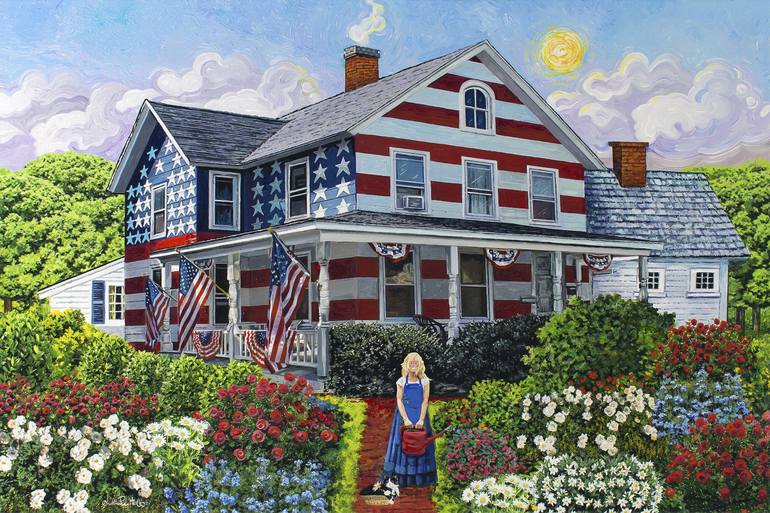 Print of Folk Architecture Paintings by Julie Pace Hoff