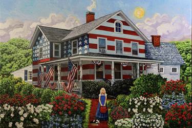 Print of Folk Architecture Paintings by Julie Pace Hoff