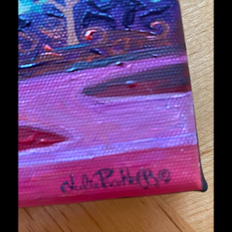 Original Folk Landscape Painting by Julie Pace Hoff