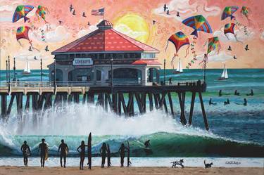 Original Folk Beach Paintings by Julie Pace Hoff