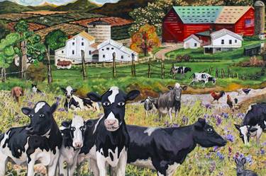 Original Folk Animal Paintings by Julie Pace Hoff