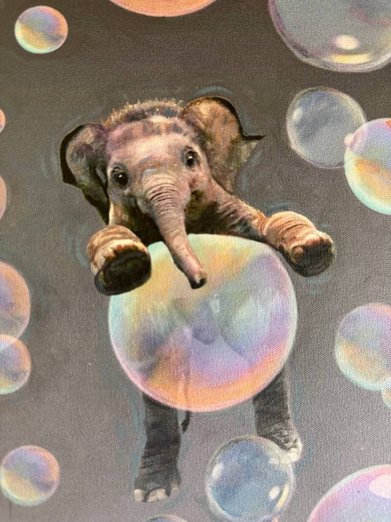 Original Folk Animal Painting by Julie Pace Hoff