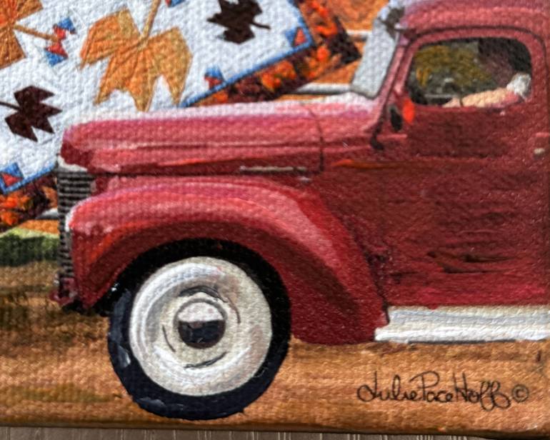 Original Folk Landscape Painting by Julie Pace Hoff