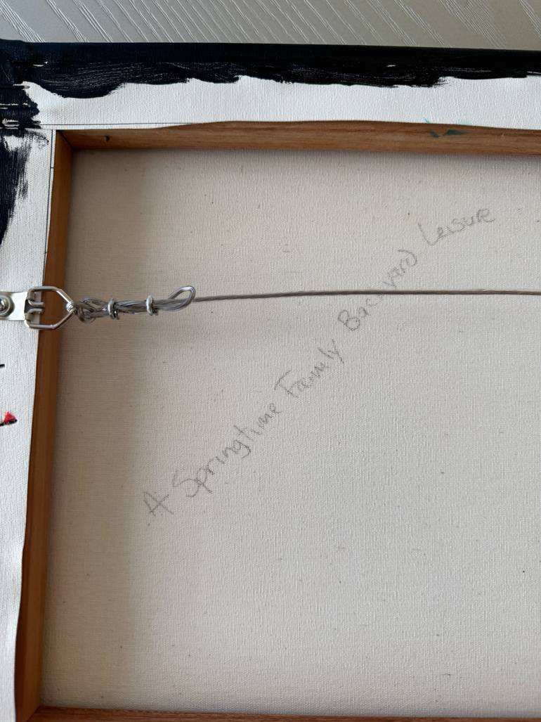 Original Folk Family Painting by Julie Pace Hoff