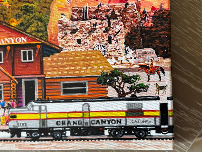Original Folk Landscape Painting by Julie Pace Hoff