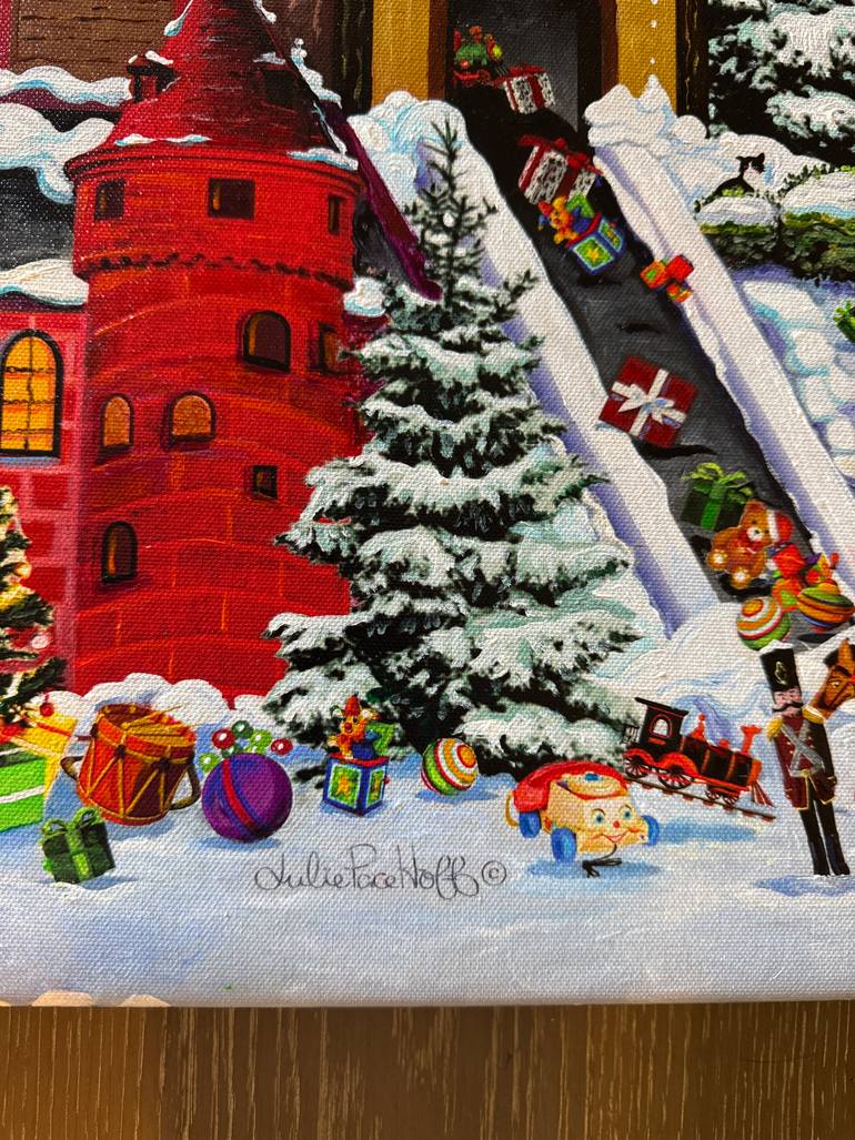 Original Folk Christmas Painting by Julie Pace Hoff