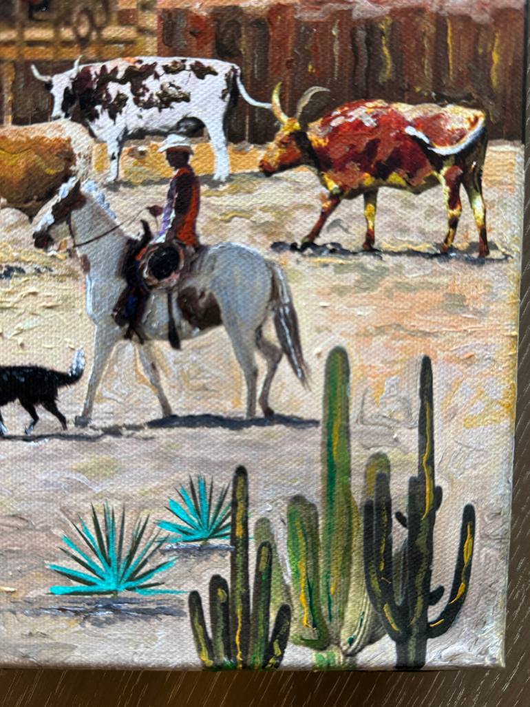 Original Folk Animal Painting by Julie Pace Hoff