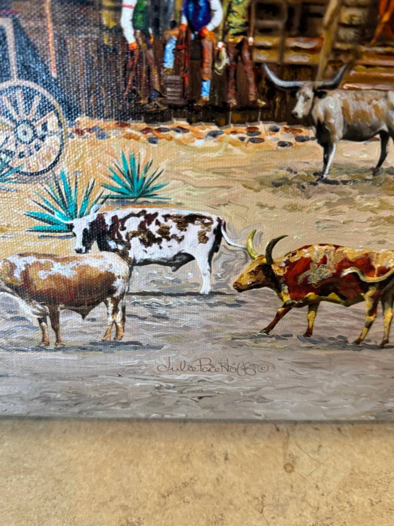 Original Folk Animal Painting by Julie Pace Hoff