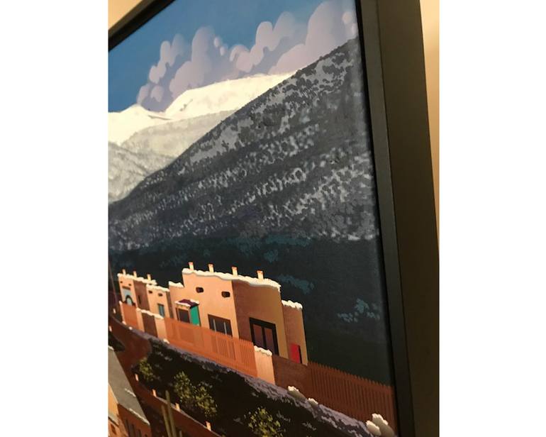 Original Folk Landscape Painting by Julie Pace Hoff