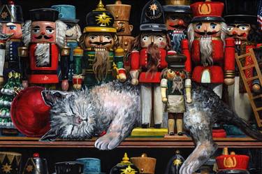 Original Fine Art Cats Paintings by Julie Pace Hoff