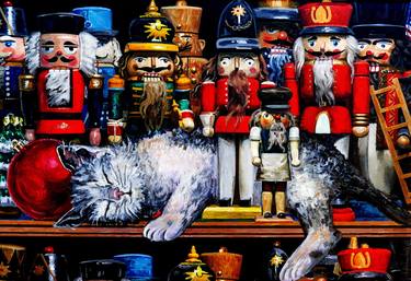 Print of Fine Art Cats Paintings by Julie Pace Hoff
