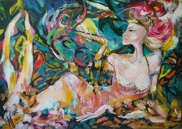 Print of Abstract Expressionism Nude Paintings by Natali Filenko
