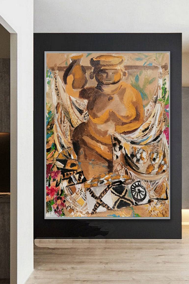 Original Abstract Expressionism Body Painting by Natali Filenko