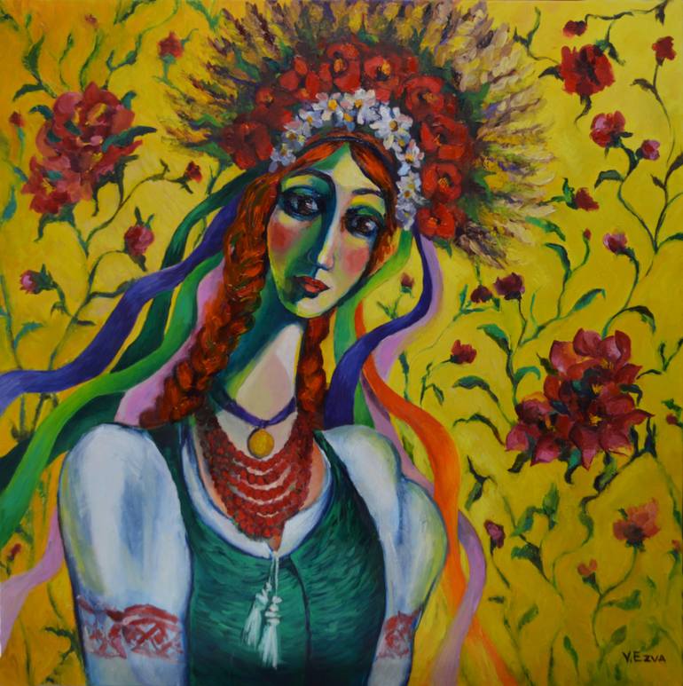 Ukrainian women Painting by Victoria Ezva | Saatchi Art