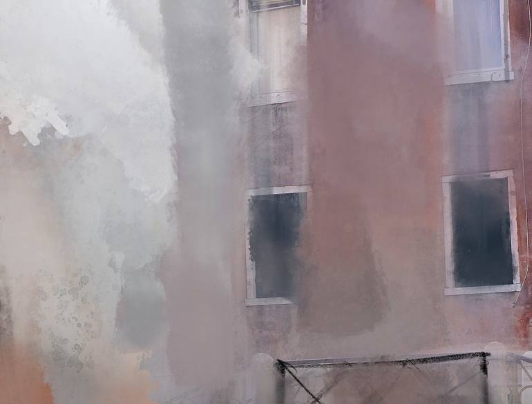 Original Abstract Architecture Mixed Media by Ira Tsantekidou