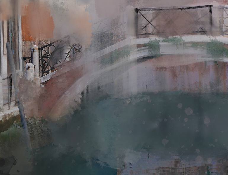 Original Abstract Architecture Mixed Media by Ira Tsantekidou