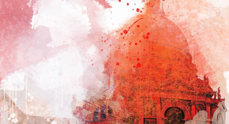 Original Art Deco Architecture Mixed Media by Ira Tsantekidou