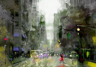 Original Art Deco Cities Mixed Media by Ira Tsantekidou