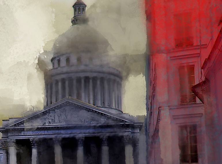 Original Art Deco Cities Mixed Media by Ira Tsantekidou