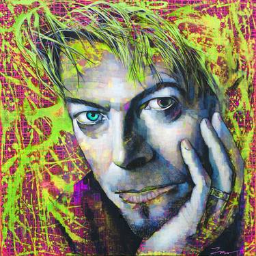 David Bowie Reverie - Limited Edition 1 of 10, overpainted print thumb