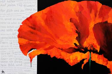 Composition with Flower 2 - Limited Edition 1 of 10, overpainted print thumb