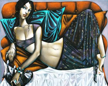 Odalisque - Limited Edition 1 of 10, overpainted print thumb