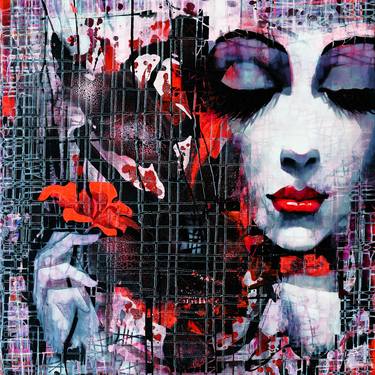 Original Art Deco Women Mixed Media by Ira Tsantekidou