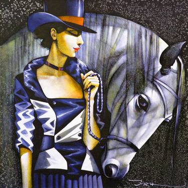 Horsewoman - Limited Edition 1 of 10, overpainted print thumb