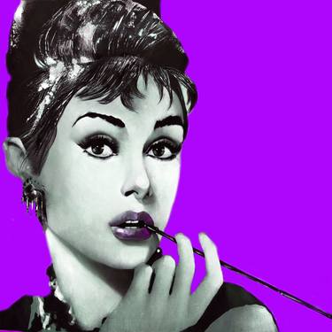 Audrey Hepburn, version 18, overpainted print thumb