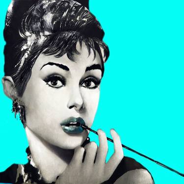 Audrey Hepburn, version 11, overpainted print thumb