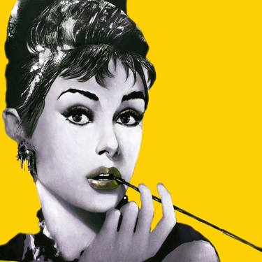 Audrey Hepburn, version 8, overpainted print thumb