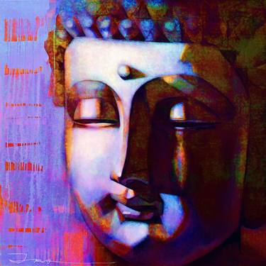 Buddha Dream 2, version 19, overpainted print thumb