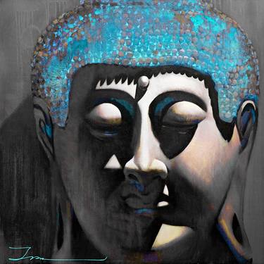 Buddha Dream 3, version 1, overpainted print thumb