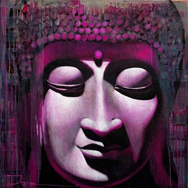 Buddha Dream 4, version 2, overpainted print thumb