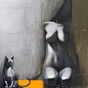 Original Art Deco Erotic Mixed Media by Ira Tsantekidou