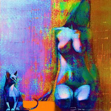 Print of Art Deco Erotic Mixed Media by Ira Tsantekidou