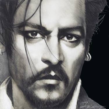 Johnny Depp, version 5, overpainted print thumb