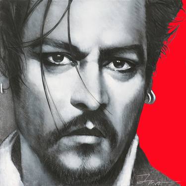 Johnny Depp, version 1, overpainted print thumb