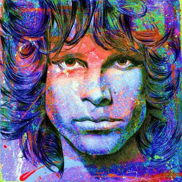 Jim Morrison, version 7, overpainted print thumb