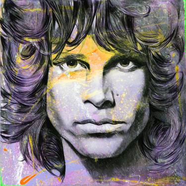 Jim Morrison, version 6 , overpainted print thumb