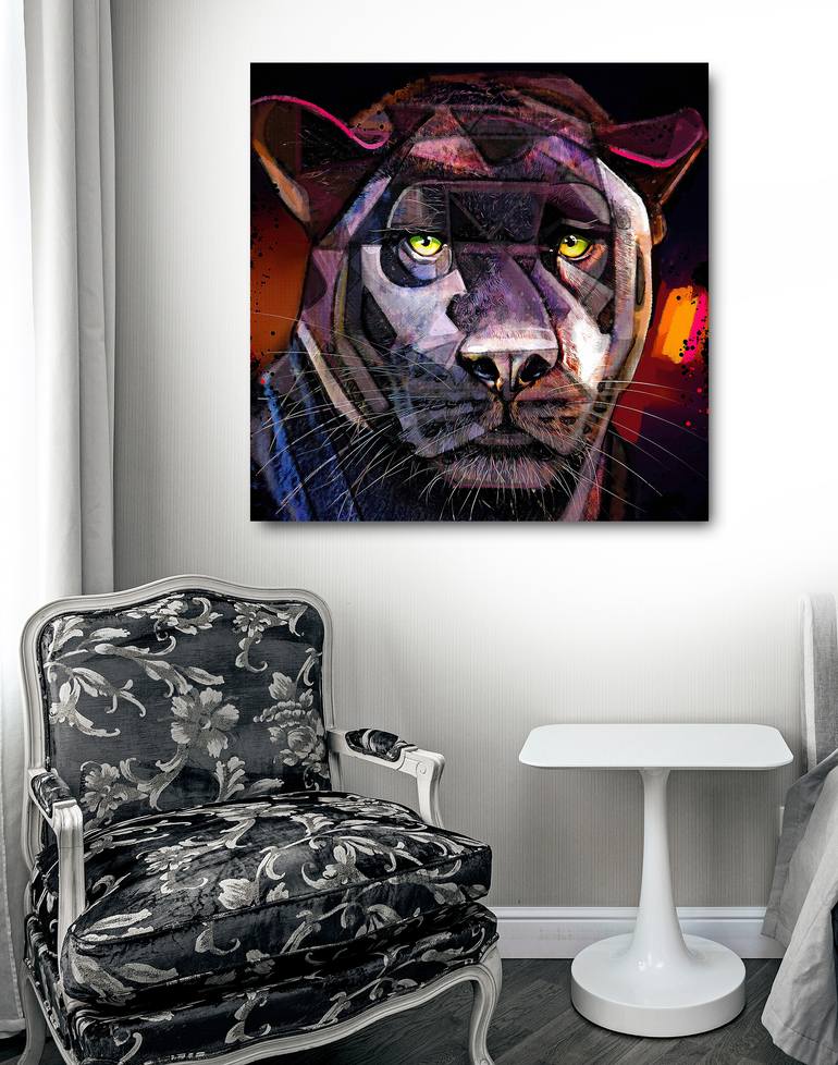 Original Art Deco Cats Mixed Media by Ira Tsantekidou