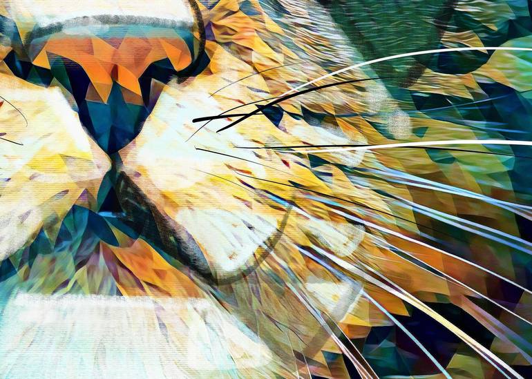 Original Art Deco Cats Mixed Media by Ira Tsantekidou