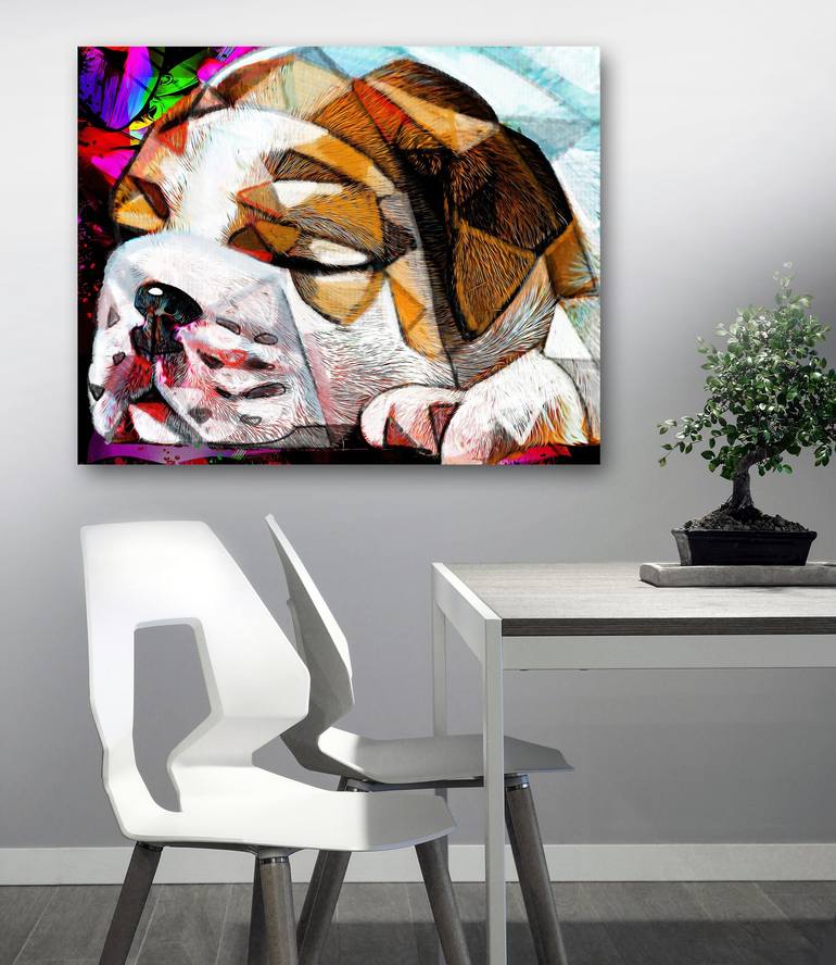 Original Art Deco Dogs Mixed Media by Ira Tsantekidou